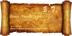 Basz Terézia névjegykártya